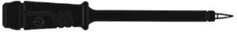 Hirschmann - prüfspitze mit elastischer isolierhülse 4 mm und edelstahlspitze - schwarz (PRÜF2)