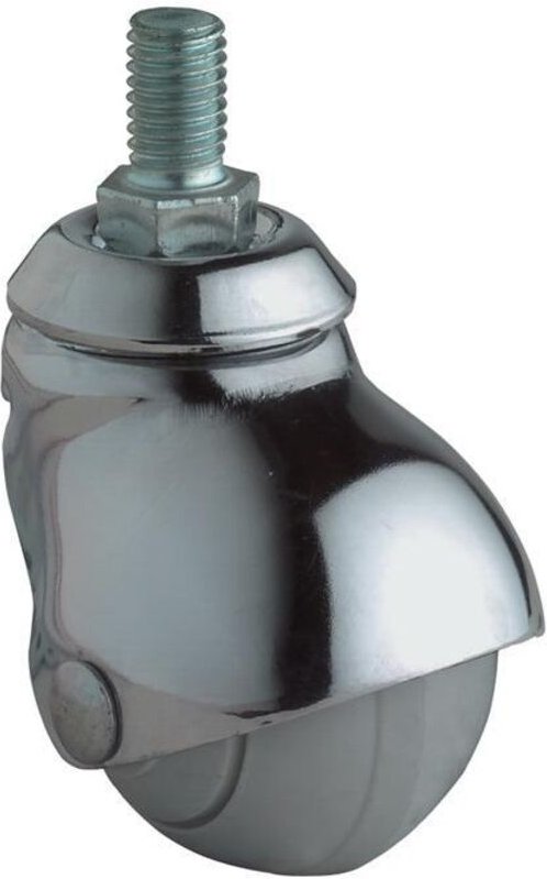 Kugellenkrolle Rad-Ø 40 mm Tragfähigkeit 30 kg M10 Gummi grau