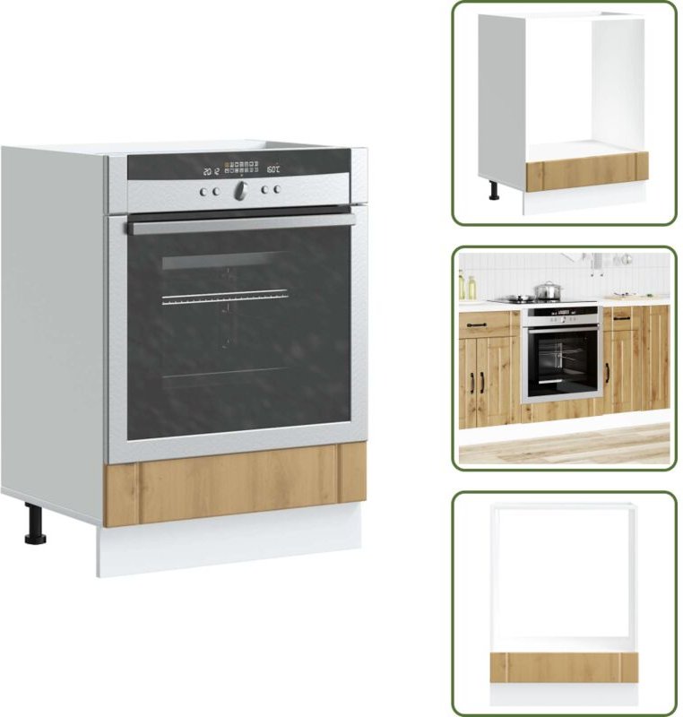 Herdumbauschrank Lucca Artisan-Eiche Holzwerkstoff - Herdumbauschrank - Herdumbauschränke - Backofenschrank - Küchenofen...