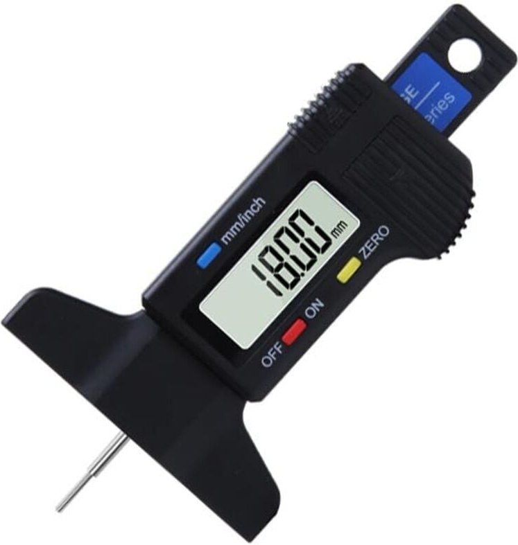 Thumbnail - Jalleria - Profiltiefenmesser, Reifentiefenmesser, Digitaler Profiltiefenmesser mit LCD-Anzeige, Messbereich 0-25,4 mm, ...