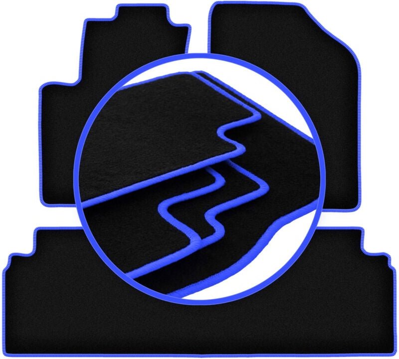 CARLUX-BLUE Autofußmatten für: Kia Venga Minivan (2009-2017)
