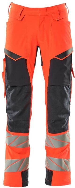 Hose mit Knietaschen 19079-511-22210 Gr. 76C52 hi-vis rot/schwarzblau - Mascot