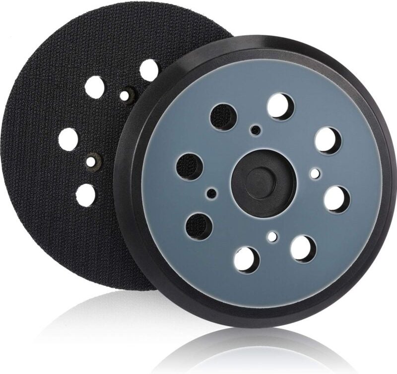 2 Stück 125 mm Exzenter-Ersatzschleifpad, 8-Loch-Klett-Schleifpad (blau)