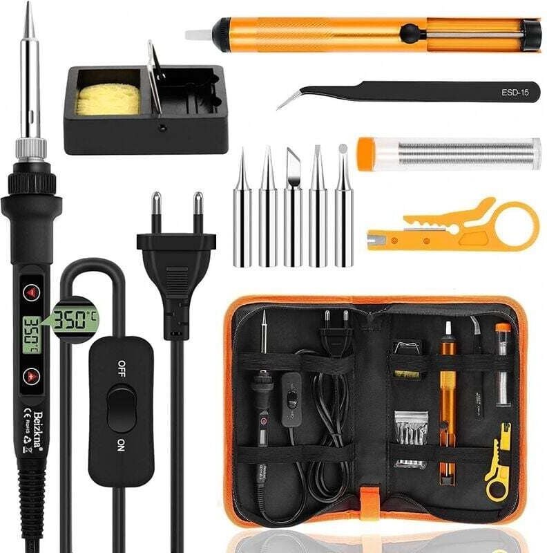 80-W-Lötkolben, elektronisches Präzisions-Digital-Lötkolben-Set, einstellbare Temperatur 180–520 °C sichtbar, Lötstation...