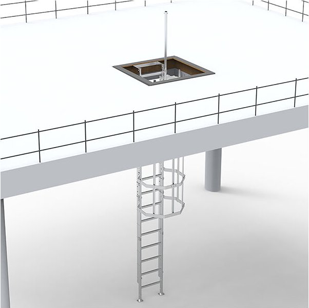 Matisère - Ortsfeste Steigleitern - Steighöhe 3.00m - CS/SD/300/MR