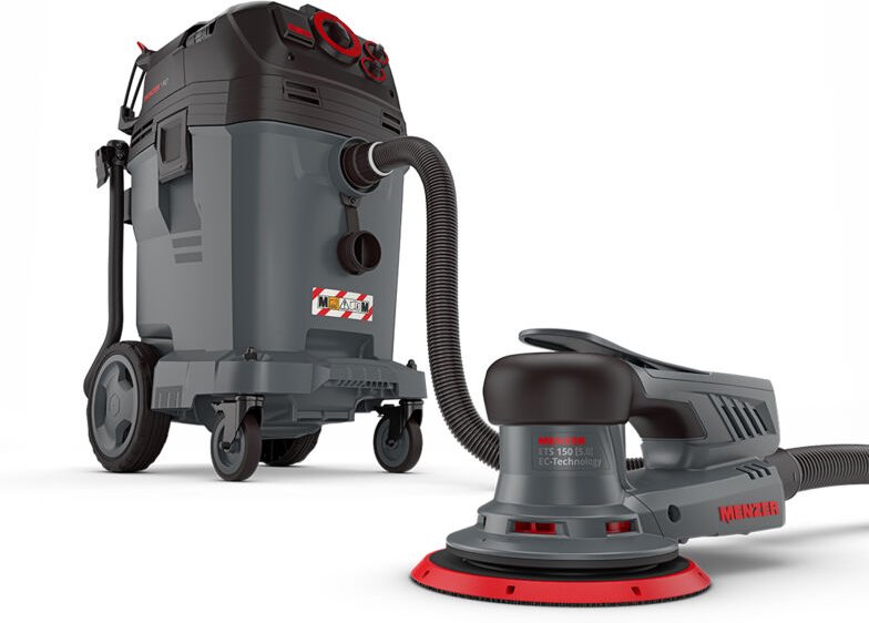 Exzenterschleifer ets 150 5.0 & Sicherheitssauger vcm 550 pro inkl. Schleifscheiben-Set - Menzer