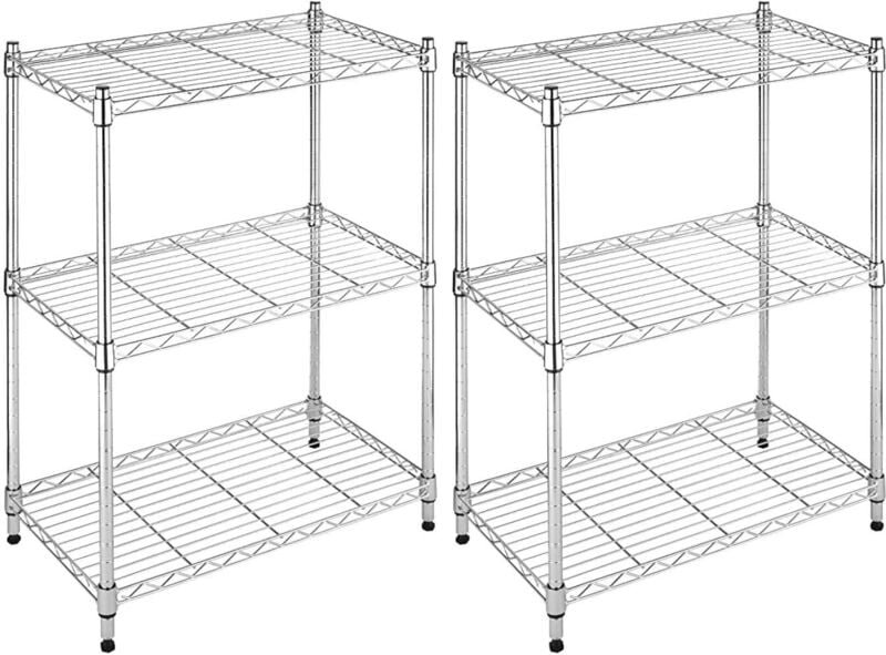 2er-Pack Metallregale mit 3 verstellbaren Böden 76,2 x 58,9 x 34 cm 240 kg 7house