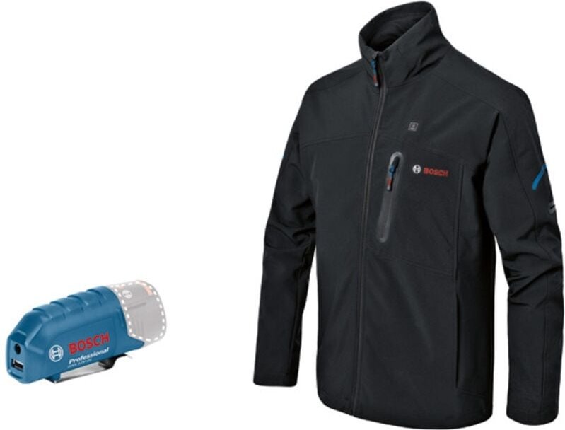 Bosch beheizbare Jacke / Heizjacke ghj 12+18V xa (Basic Version) ohne Akku, Gr. xl schwarz