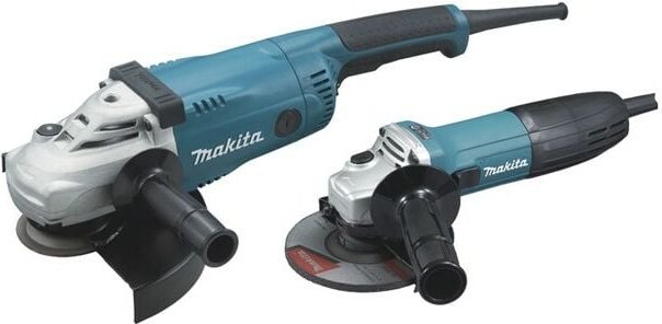 Set mit 2 Schleifmaschinen ø 125 mm (GA5030R) + ø 230 mm (GA9020) Makita DK0097X1