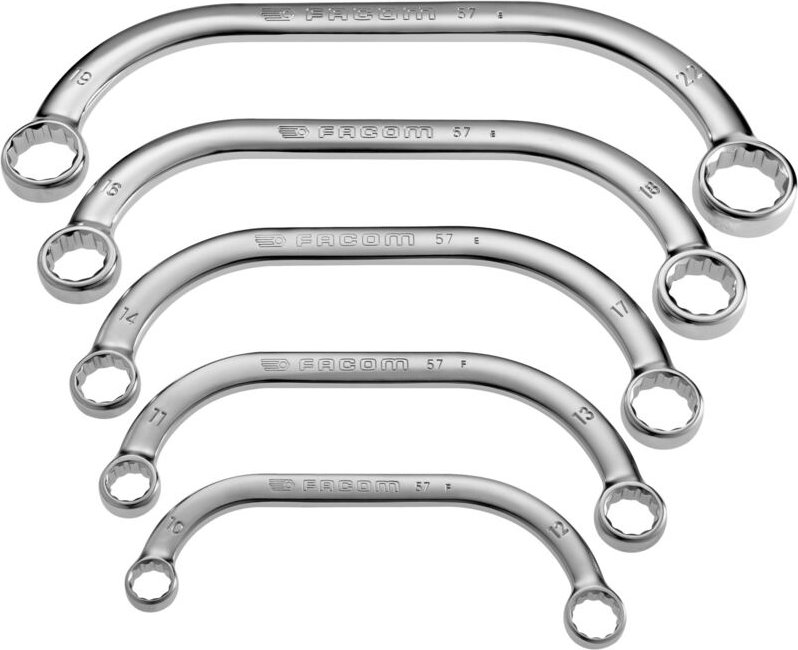 Starter- und Blockschlüssel OGV-Zwölfkant-Ringköpfe Satz im Karton, 5-tlg. - Facom