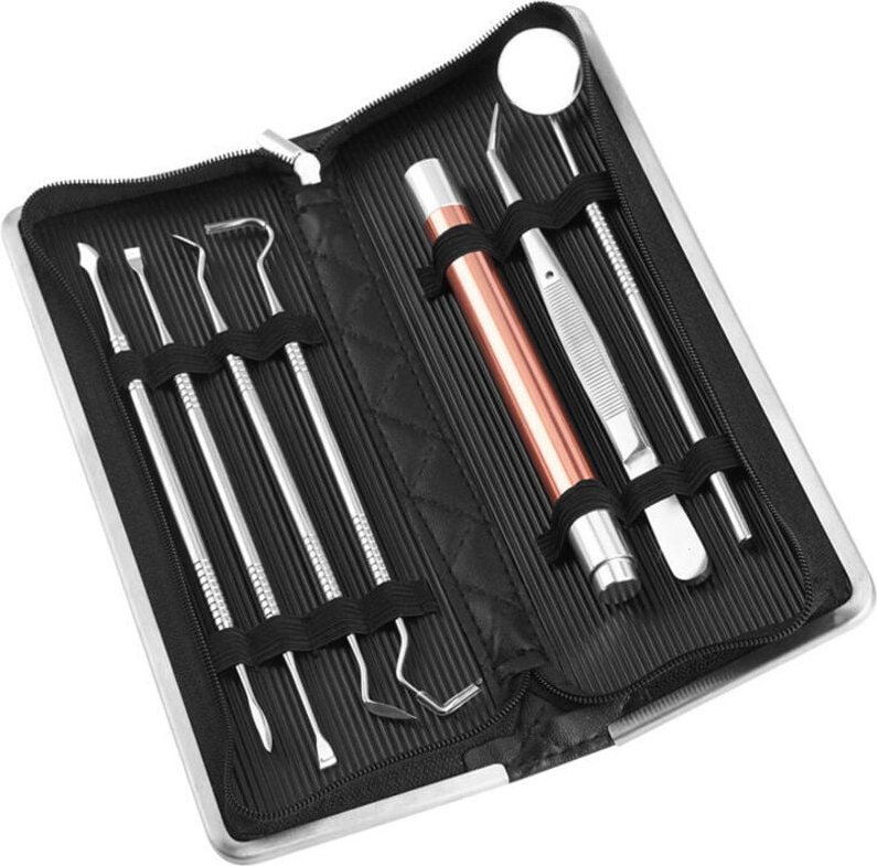 Zahnreinigungs-Werkzeugset, Zahnsteinentferner, 7-teiliges Set