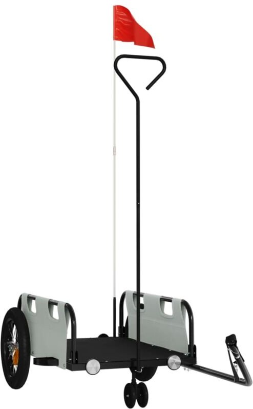 Fahrradanhänger Grau Oxford-Gewebe und Eisen vidaXL