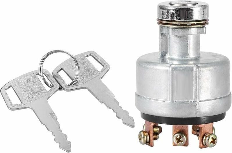 Zündschalter Neiman Traktor-Startschalter Traktorschlüssel, Zündstartknopf mit 6 Anschlussklemmen, 2 Schlüssel für SK200...