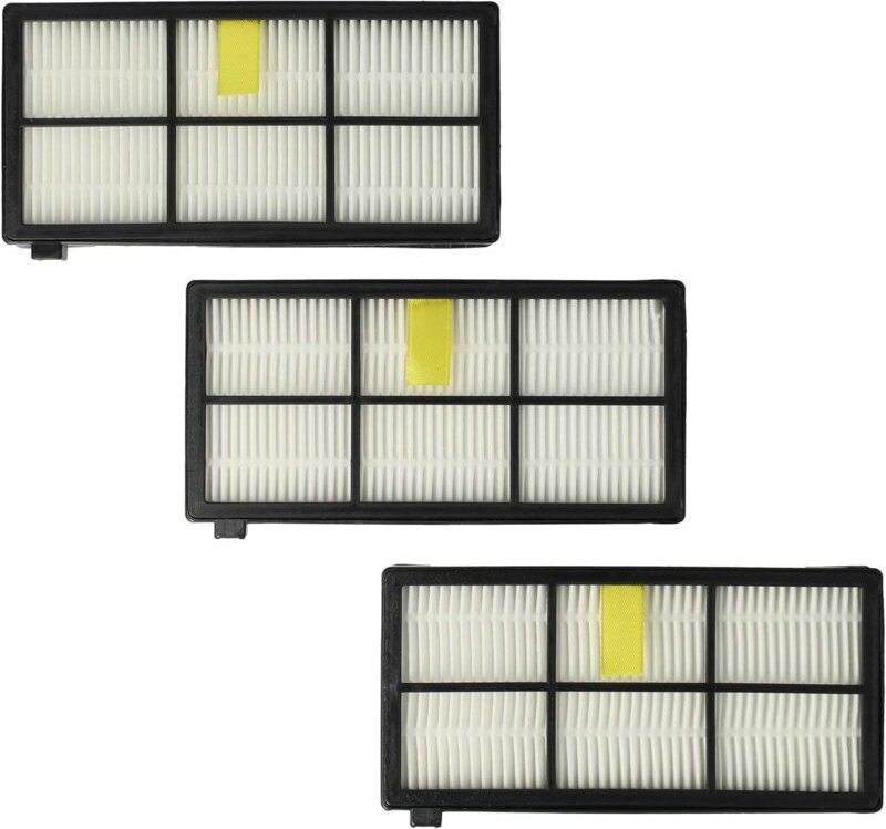 3er-Pack Filter, kompatibel mit Roomba 800 und 900. Ersatzset für Filter der Serien 8 und 9. Ersatz mit drei Filtern.