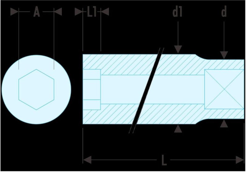 Thumbnail - Facom Steckschlüssel 1/4" 12-Kant lang 10mm