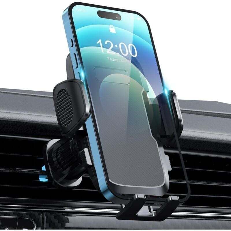 Auto-Telefonhalterung für Lüftungsschlitze, 360° drehbar, Auto-Telefonhalterung mit Ein-Knopf-Entriegelung, kompatibel m...