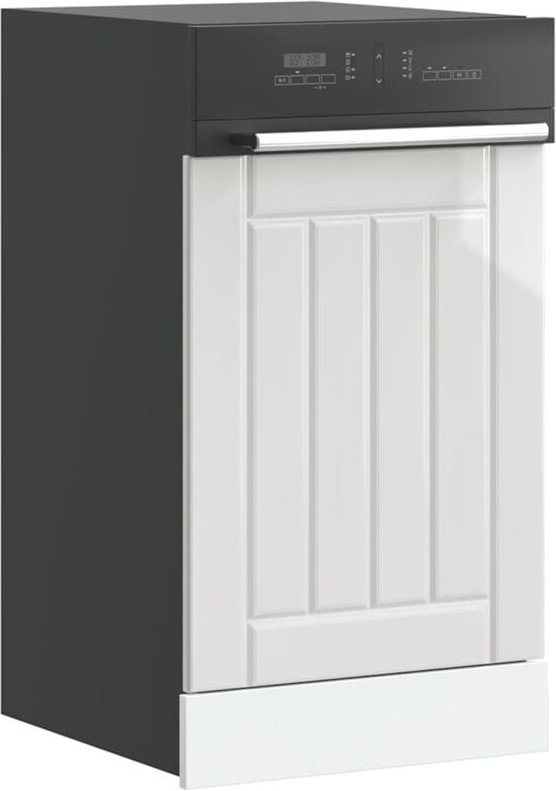 Geschirrspülerblende Lucca Hochglanz-Weiß Holzwerkstoff Vidaxl