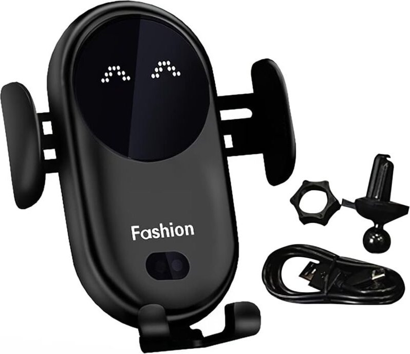 Kabelloses Induktions-Autoladegerät, automatische Klemmung, Induktions-Autoladegerät, 360° drehbar, Auto-Ladegerät-Clip ...