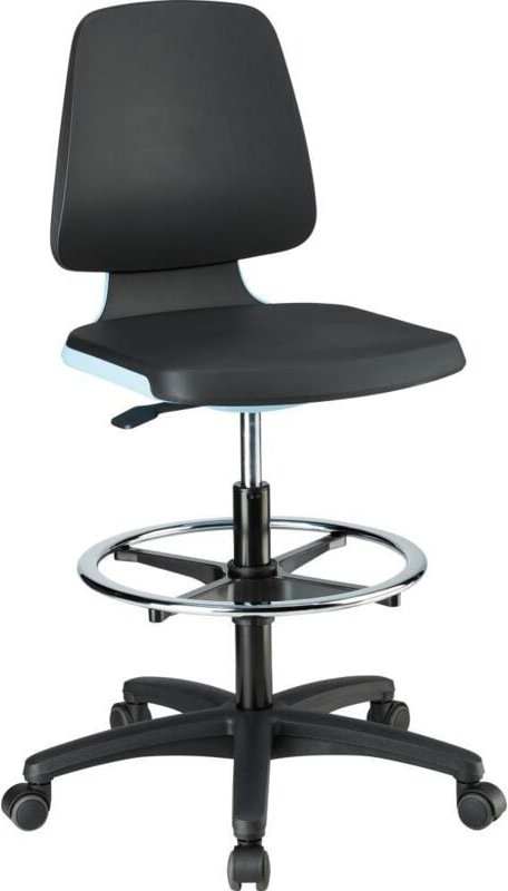Arbeitsstuhl Labsit 4, pu blau Sitzhöhe 560-810 mm - Bimos