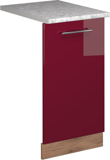 Vicco - Geschirrspülblende Fame-Line, Bordeaux Hochglanz, 45 cm , ap Marmor