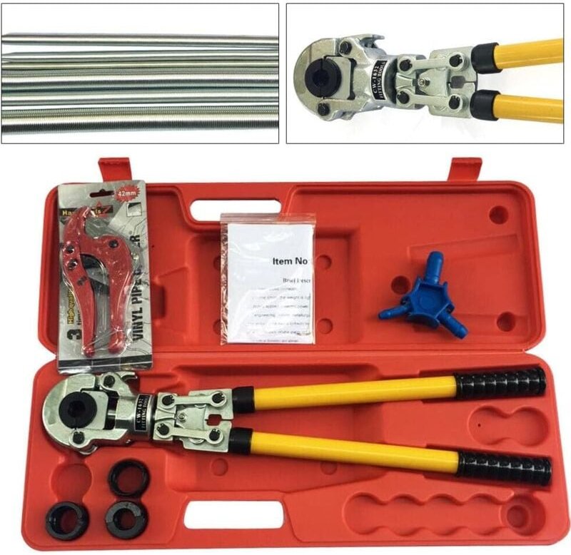 Thumbnail - 16-32mm 6T th Presszange FüR Verbundrohr Biegefeder Kalibrierer Rohrschere Alu Rohrpresszange Presswerkzeug Aluverbundro...