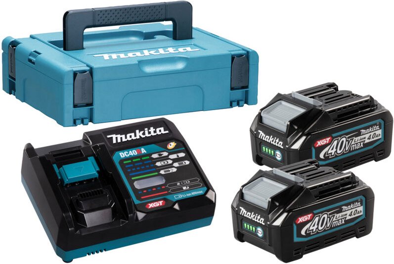 Makita - Zubehör - Set 12A Ladegerät und 2x Akku 40 v xgt 4,0 Ah 191J97-1