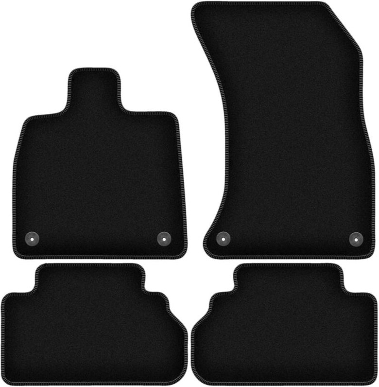 BASIC schwarze Veloursmatten für: Audi Q5 FYT Sportback Plug in Hybrid (2021-2022)