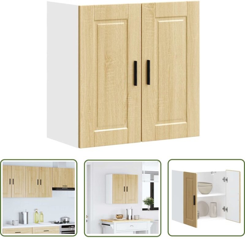 The Living Store - vidaXL Küchen-Hängeschrank Porto Sonoma-Eiche Holzwerkstoff