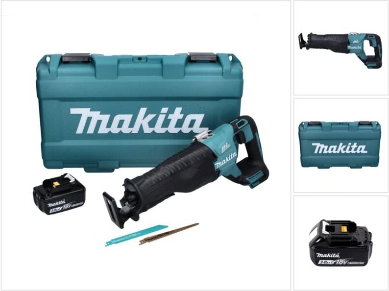 Makita DJR 187 F1K Akku Reciprosäge 18 V Brushless + 1x Akku 3,0 Ah + Koffer - ohne Ladegerät