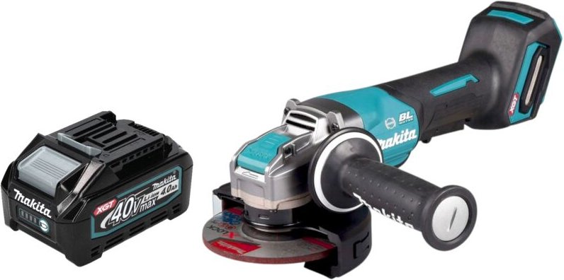 Makita GA 047 GM1 Akku Winkelschleifer 40 V max. 125 mm X-LOCK Brushless + 1x Akku 4,0 Ah - ohne Ladegerät