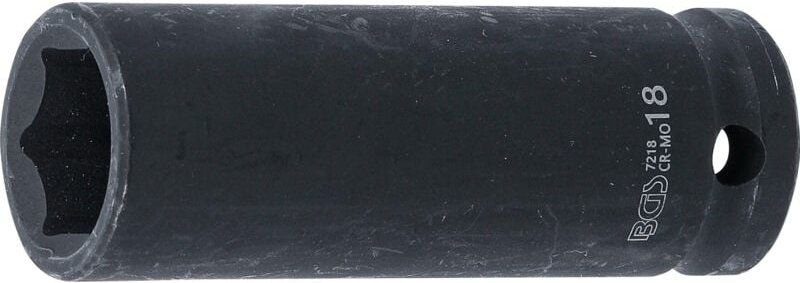 Kraft-Steckschlüssel-Einsatz Sechskant, tief Antrieb Innenvierkant 12,5 mm (1/2') sw 18 mm