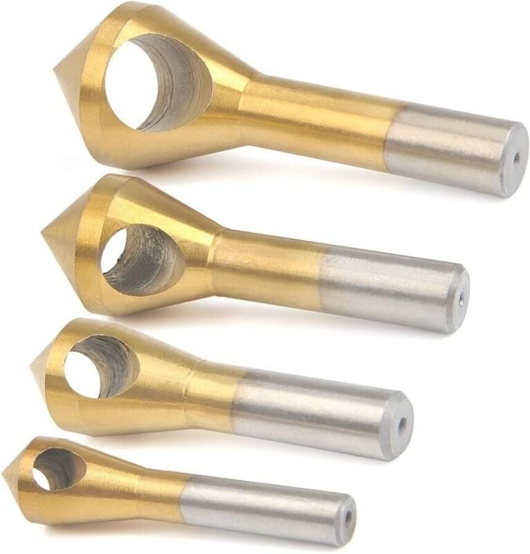 Senkbohrer, 4-teiliges Senkbohrer-Set, Senker, Entgraten, Senker zum Schneiden von Metall, Holz und Kunststoff – RAPANDA