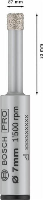 Thumbnail - Pro Ceramic dry Bohrer, 7 x 33 x 13 mm