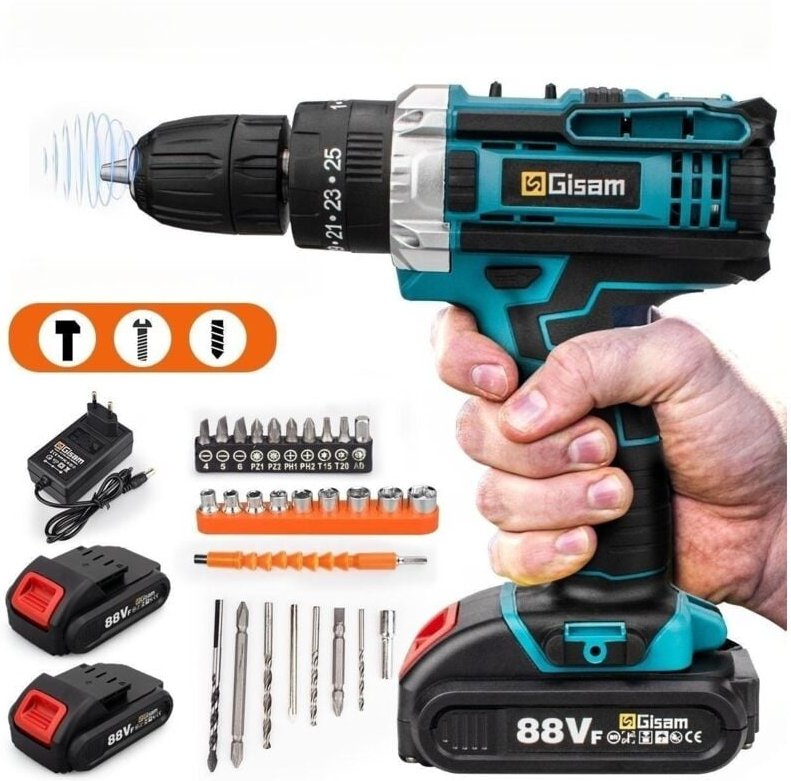 Akku-Bohrschrauber 21 v 38 Nm 2 Akku-Bohrschrauber/Antriebsbox 25 Drehmomenteinstellungen - Papierbox