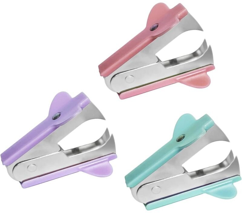 Lntyq Heftklammerentferner, Klammerentferner im 3er Set, Mini Heftklammerentferner Extraktor, für Home Office und Schule...