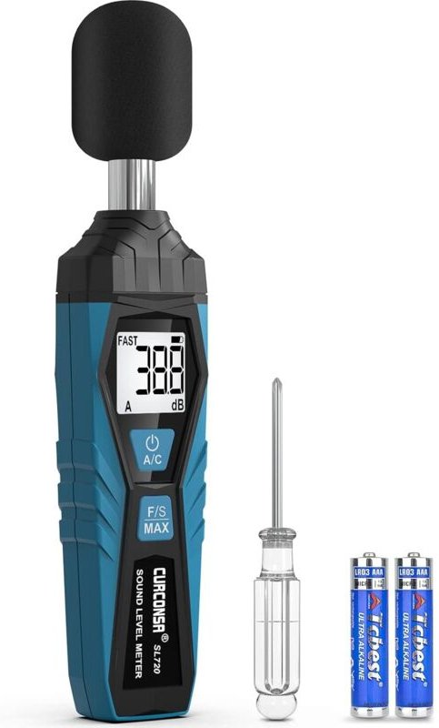 Dezibelmessgerät, SPL-Messgerät, tragbares Schallpegelmessgerät, 30 dB bis 130 dB, LCD-Display, kann in Häusern, Fabrike...