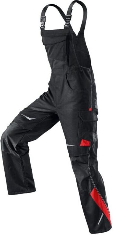 Thumbnail - Kübler Workwear - Kübler Latzhose pulsschlag 3324 schwarz/mittelrot Gr. 40