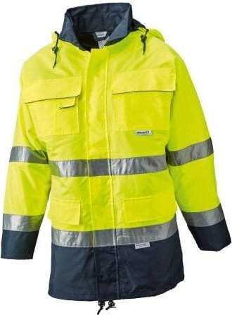 Warnschutzparka gelb/marine, Gr. s - Format