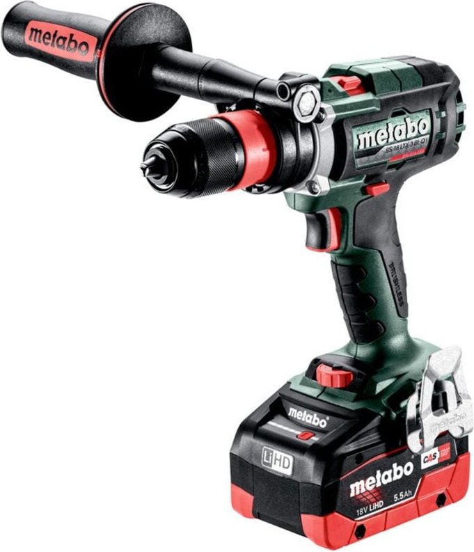 Metabo - Akku-3-Gang-Bohrschrauber bs 18 LTX-3 bl q i x 145 l, 18V 2x5.5Ah LiHD + asc 145