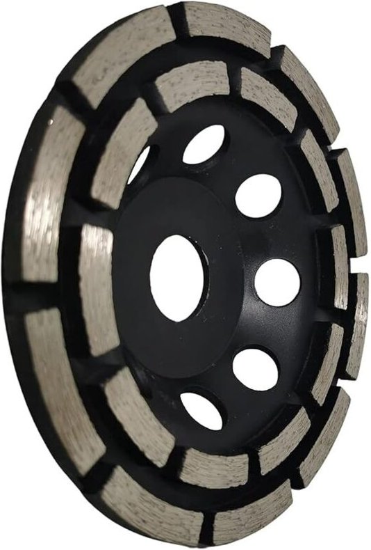 Diamant-Schleif- und Schmirgelscheibe, 125 mm x 22,23 mm, zweireihiges Diamant-Schleifrad, zum Schleifen von Estrich, Be...