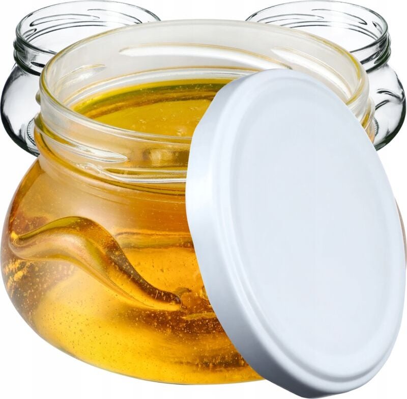 50er-Set kleine Vorratsgläser 300 ml für Honig und Gewürze, Marmeladengläser mit Deckel, luftd - Kadax