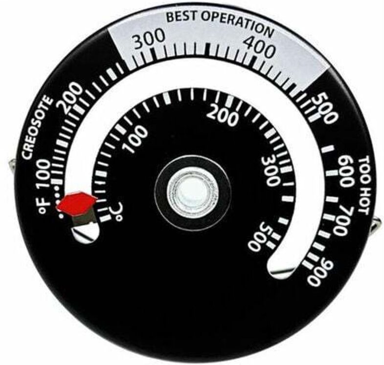 Magnetisches Thermometer für Holzofen, Kamin, Ventilator, Herd mit Sonde, hochempfindlicher Haushalts-Grillofen-Temperat...