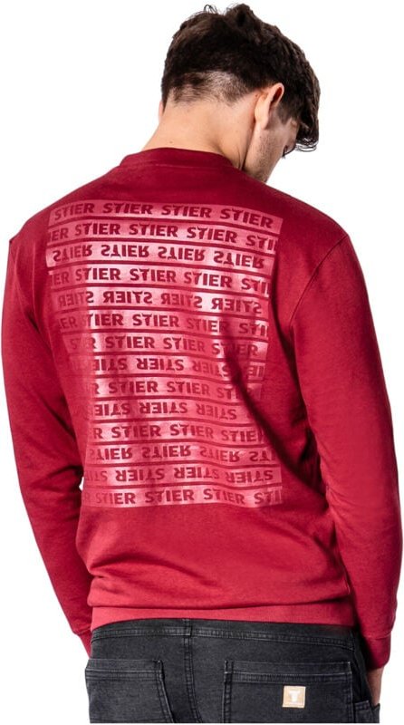 Crew Sweat Style Print l Deep Red - Stier
