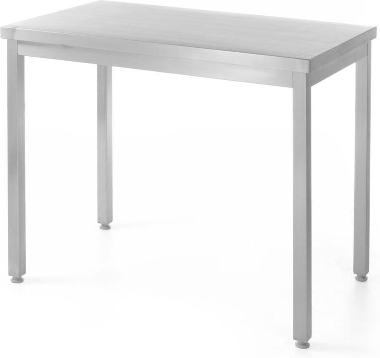 Tisch mit Arbeitsplatte für die Küche, zentraler Stahl, 100x60cm - Hendi 811276