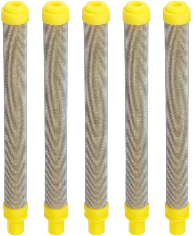 Ersandy - 5 Stück 100 Mesh-Filter für Wagner Airless-Farbspritzpistolen, Edelstahl-Filterelemente für Wagner Airless-Far...