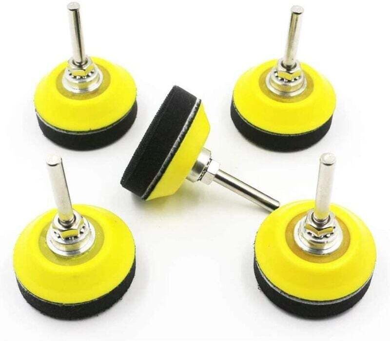 Ulisem Polier-Schleifpad, 5-teiliger Bohrpad mit Klettverschluss, Knochen-Klettpad 50 mm, mit 1/4-Zoll-Schaft-Bohreraufs...