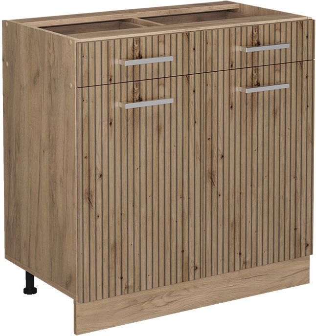 Küchenunterschrank R-Line, Artisan-Eiche, 80 cm ohne Arbeitsplatte, Vicco