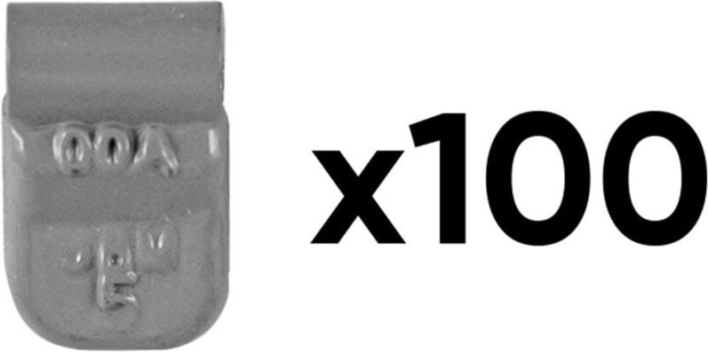 JBM54656 Schachtel mit 100 Gegengewichten aus Zink mit 5 g Klammer, speziell für Universalfelge