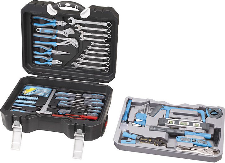 Fervi - koffer mit werkzeug 132 tlg werkzeugkoffer werkzeugbox 0315