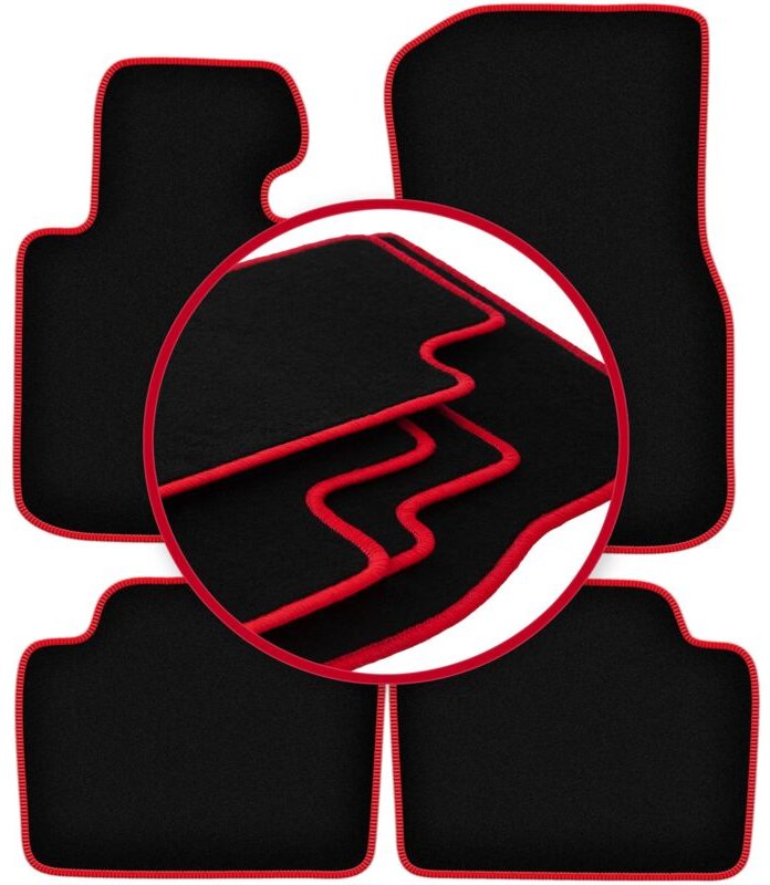 CARLUX-RED Auto-Fußmatten für: BMW 4 F36 Gran Coupé (2014-)